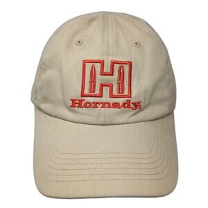 Hornady Baseball Cap Beige One Size Embroidered Logo Shooting Hunting Ammo Hat